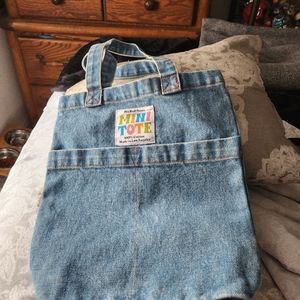 Big bad press jean tote bag